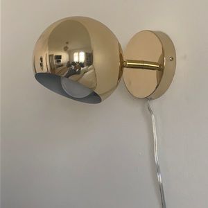 Urban outfitters Gold wall sconces - plug in